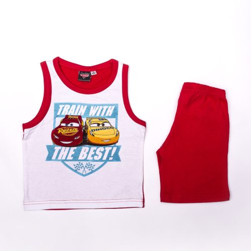 Cars boys cotton summer set - tank top-shorts set - red - 110
