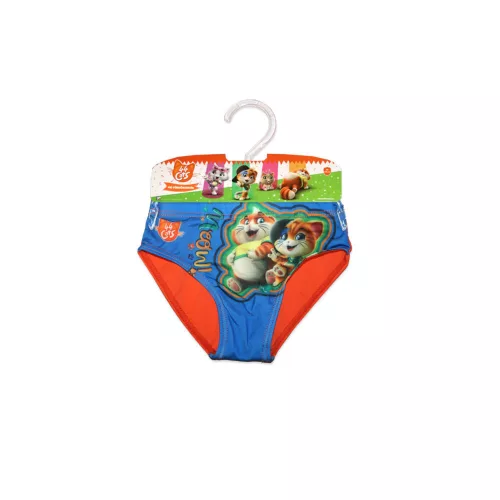 44 Silly cat swim trunks for boys - orange - 104