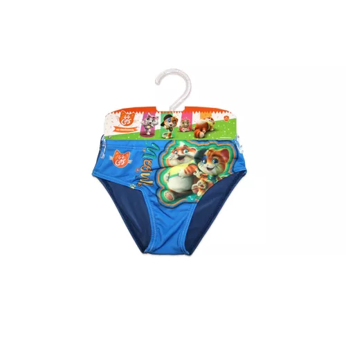 44 Silly cat swim trunks for boys - dark blue - 104