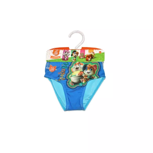 44 Silly cat swim trunks for boys - light blue - 104