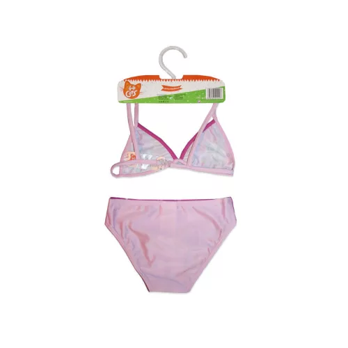 44 Cheeky cat two-piece swimsuit for girls - triangle top - light pink - 110