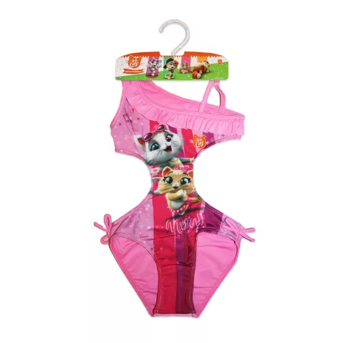 44 Cheeky cat trikini swimsuit for girls - pink - 116