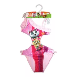 44 Cheeky cat trikini swimsuit for girls - light pink - 98