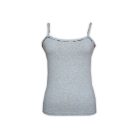 Women's two-piece camo print lingerie set - cotton sports lingerie - sports briefs-thick strap top - gray - L