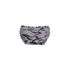 Women's two-piece camo print lingerie set - cotton sports lingerie - sports briefs-thick strap top - gray - L