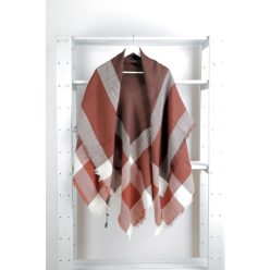 Cecilia Gallerani scarf - 140x140 cm - brown plaid