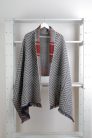 Cecilia Gallerani scarf - 200x98 cm - gray, zigzag pattern