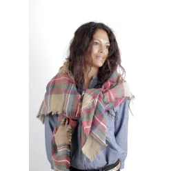 Cecilia Gallerani scarf - 140x140 cm - multicolor plaid