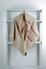 Cecilia Gallerani scarf - 140x140 cm - beige, ecru, red