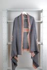 Cecilia Gallerani scarf - 200x98 cm - denim blue, striped