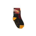 Non-slip children's plush socks - Cars - full plush - brown - 23-26