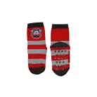 Non-slip children's plush socks - Cars - full plush - red-gray - 27-30