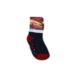   Non-slip children's plush socks - Cars - full plush - dark blue - 23-26