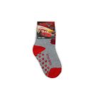 Non-slip children's plush socks - Cars - full plush - gray - 31-34