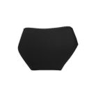 Women's panties - thick side with lace insert at the front and waist - black - L