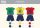 Enrico Coveri short-sleeved summer baby pajamas - 100% cotton pajamas - red-dark blue - 86
