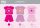 Enrico Coveri short-sleeved summer baby pajamas - 100% cotton pajamas - pink - 92