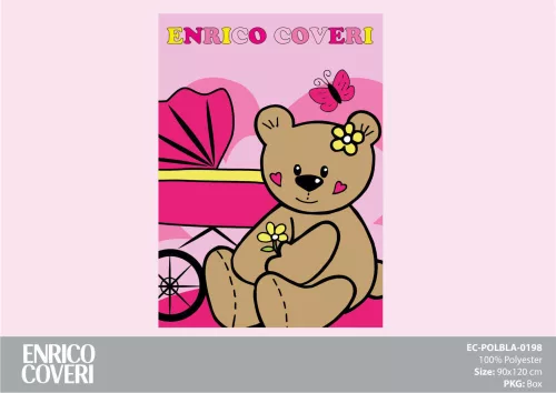 Enrico Coveri baby polar blanket - 90 x 120 cm - pink