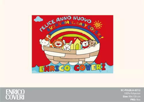 Enrico Coveri baby polar blanket - 90 x 120 cm - red