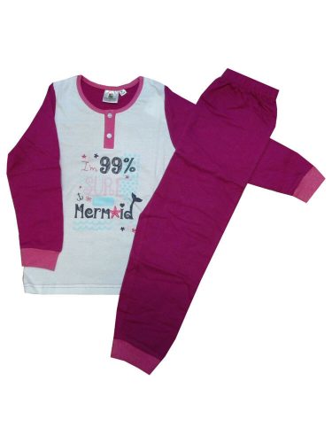 Hosszú ujjú pamut gyerek pizsama - Evidence - pink