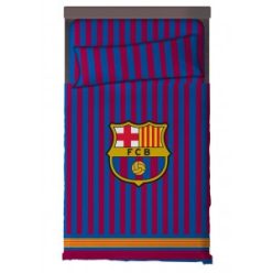   FC BARCELONA Ágynemű szett 100% pamut, ágytakaró 180X270 + gumis lepedő 105x200+25 + párnahuzat 45X125