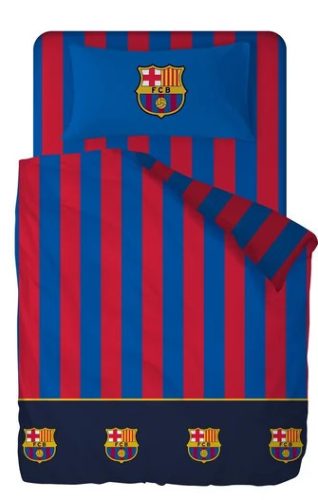 FC BARCELONA Bedding set 100% cotton, bedspread 180x270 + fitted sheet 105x200+28 + pillowcase 45x125