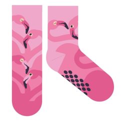   Flamingó csúszásgátlós teliplüss normál zokni gyerekeknek