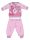 Flamingo winter cotton baby pajamas - interlock pajamas - light pink - 92