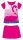 Flamingo summer short sleeve kids pajamas - cotton jersey pajamas - pink - 116