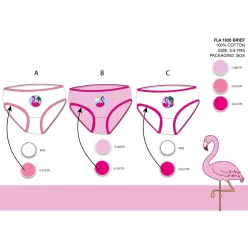 Flamingo girl panties - 3-piece cotton panties