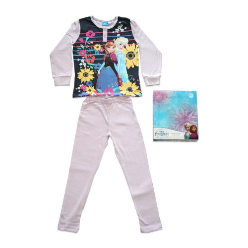 Thin long sleeve cotton kids pajamas - Frozen - striped - Jersey - light purple - 128
