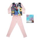 Long thin cotton children's pajamas - Frozen - striped - Jersey - light pink - 134
