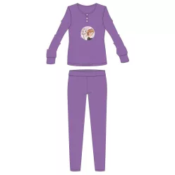   Disney Frozen cotton flannel pajamas - winter thick children's pajamas - purple - 104