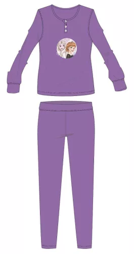 Disney Frozen cotton flannel pajamas - winter thick children's pajamas - purple - 104