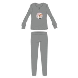   Disney Frozen cotton flannel pajamas - winter thick children's pajamas - gray - 110
