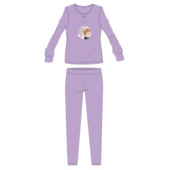   Disney Frozen cotton flannel pajamas - winter thick children's pajamas - light purple - 128