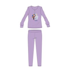  Disney Frozen winter cotton children's pajamas - interlock pajamas - light purple - 98
