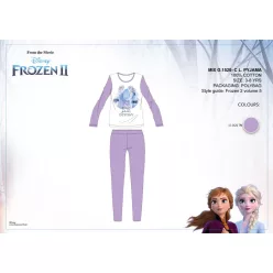   Disney Frozen children's jersey pajamas - cotton pajamas - purple