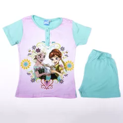   Short-sleeved cotton children's pajamas - Frozen - green - 134