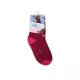 Non-slip kids ankle socks - Frozen - plush - Anna patterned - burgundy-pink - 23-26