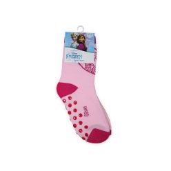   Non-slip kids ankle socks - Frozen - plush - heart patterned - light pink - 31-34
