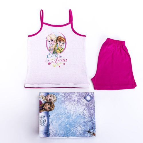 Frozen girl cotton pajamas - sleeveless pajamas - summer set - pink - 128