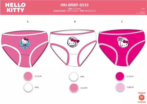 Hello Kitty girl panties - 3-piece cotton panties - 110-116