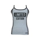 Women's cotton two-piece sports lingerie set - sports briefs-spaghetti strap top - gray - S