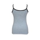 Women's cotton two-piece sports lingerie set - sports briefs-spaghetti strap top - gray - S