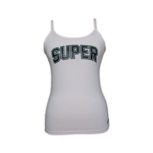 Women's two-piece cotton sports lingerie set - sports briefs-spaghetti strap top - light pink - M