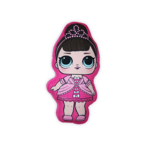 Reversible LOL Surprise Doll toy pillow for girls - two in one pillow - pink-dark gray