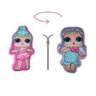 Reversible LOL Surprise Doll toy pillow for girls - two in one pillow - light purple-pink