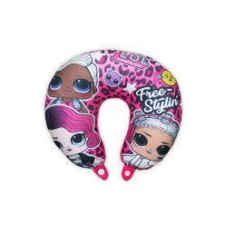   LOL Surprise Doll travel pillow for girls - neck pillow - with LOL Surprise Free Styling print - pink
