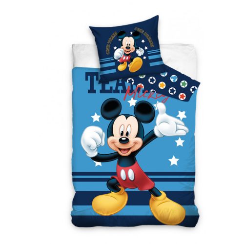 MICKEY MOUSE BLUE Bedding Set 100% cotton 140x200 + 65x65